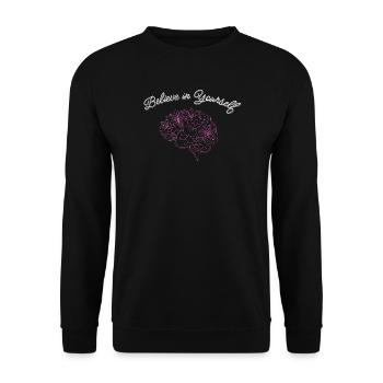Croyez en vous - Sweat-shirt Unisexe - noir - Devant - Alina (178cm) & Michal (187cm)