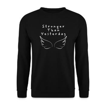 Des ailes plus fortes qu’hier - Sweat-shirt Unisexe - noir - Devant - Alina (178cm) & Michal (187cm)