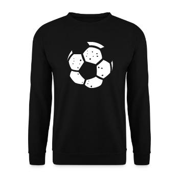 Classic Football Black and White Graphic - Unisex Sweatshirt - black - Front - Alina (178cm) & Michal (187cm)