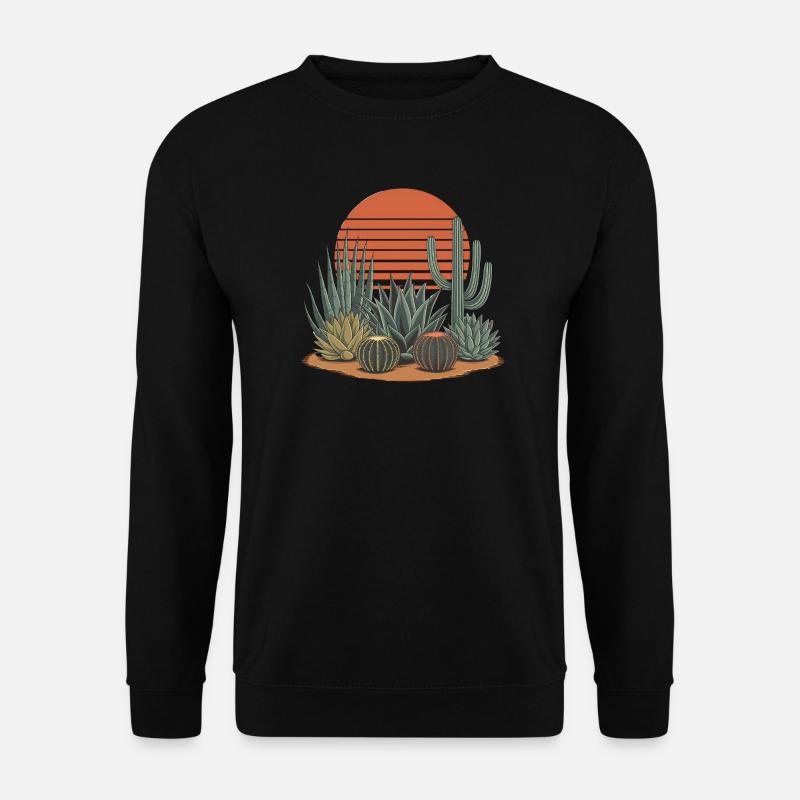 Boho Natur Kakteen - Unisex Pullover - Schwarz