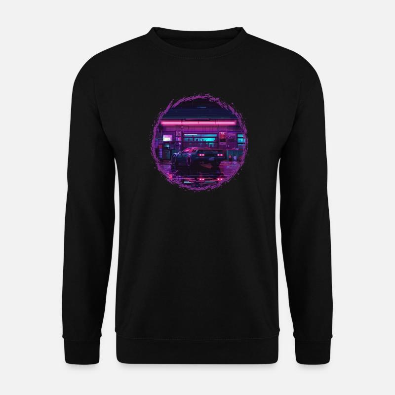 Neon Garage – RetroRift Night Edition - Unisex Pullover - Schwarz