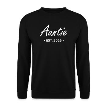 Auntie - Est. 2026 - Unisex Sweatshirt - black - Front - Alina (178cm) & Michal (187cm)