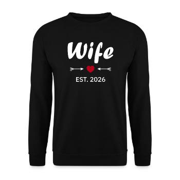 Wife Est 2026 - Sweat-shirt Unisexe - noir - Devant - Alina (178cm) & Michal (187cm)