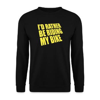 Cyclisme Je préfère rouler sur mon vélo jaune - Sweat-shirt Unisexe - noir - Devant - Alina (178cm) & Michal (187cm)