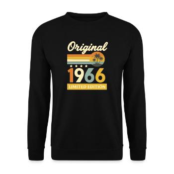 Drôle de cadeau 1966 chemise 60e anniversaire - Sweat-shirt Unisexe - noir - Devant - Alina (178cm) & Michal (187cm)
