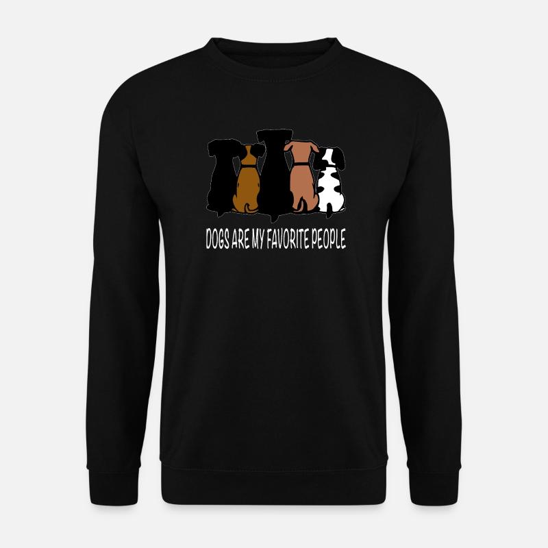 Hunde sind meine Lieblingsmenschen - Unisex Pullover - Schwarz