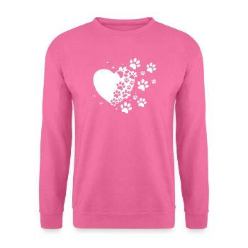 Pawprint Heart Stardust - Unisex Sweatshirt - pink - Front