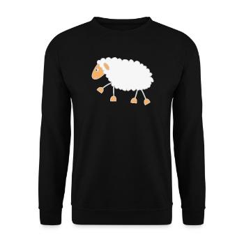 Lustiges Schaf - Unisex Pullover - Schwarz - Vorne - Alina (178cm) & Michal (187cm)