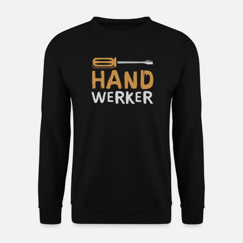 Handwerker Schriftzug mit Schraubendreher - Unisex Pullover - Schwarz