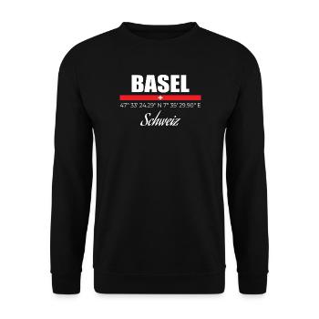 Bâle - Sweat-shirt Unisexe - noir - Devant - Alina (178cm) & Michal (187cm)