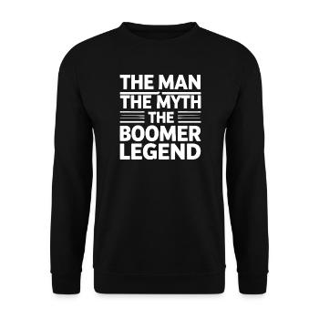 L’homme Le mythe La légende du baby-boomer Proud Boo - Sweat-shirt Unisexe - noir - Devant - Alina (178cm) & Michal (187cm)