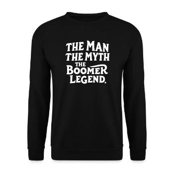 L’homme Le mythe La légende du baby-boomer Proud Boo - Sweat-shirt Unisexe - noir - Devant - Alina (178cm) & Michal (187cm)