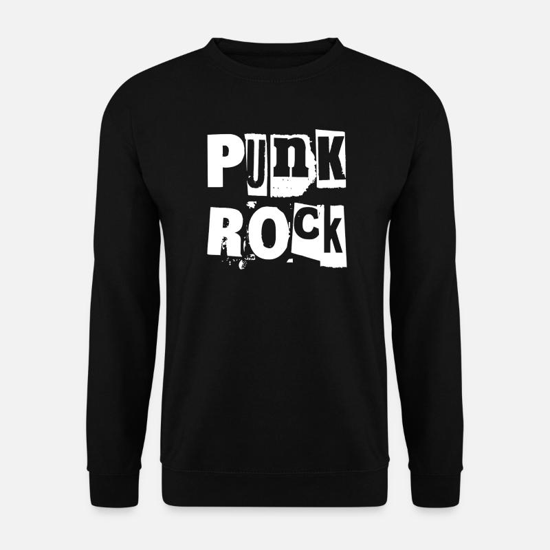 Punkrock Distressed Text Kunst - Unisex Pullover - Schwarz