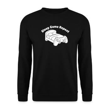 Gaming Bett Controller Design - Unisex Pullover - Schwarz - Vorne - Alina (178cm) & Michal (187cm)