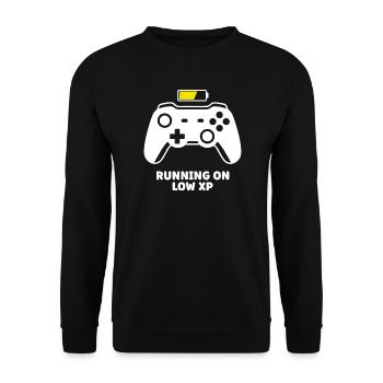 Running on Low XP Controller - Unisex Sweatshirt - black - Front - Alina (178cm) & Michal (187cm)