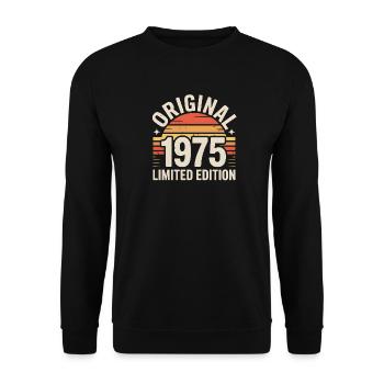 Original 1975 Edition Retro Sunset - Unisex Sweatshirt - black - Front - Alina (178cm) & Michal (187cm)