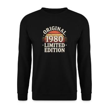 1980 Original Retro Edition - Unisex Sweatshirt - black - Front - Alina (178cm) & Michal (187cm)