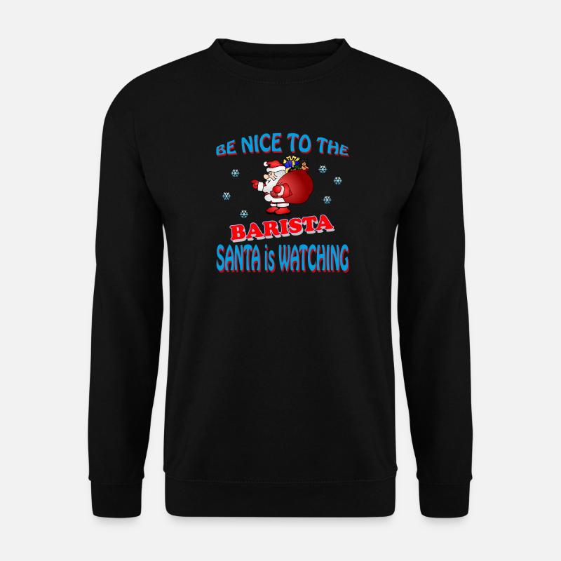 SANTA BARISTA - Unisex Pullover - Schwarz