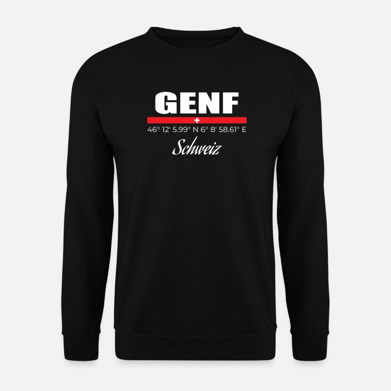 Genf - Unisex Pullover - Schwarz