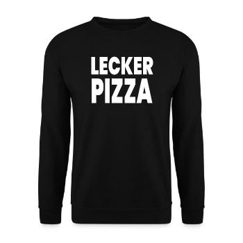 Pizza - Unisex Pullover - Schwarz - Vorne - Alina (178cm) & Michal (187cm)