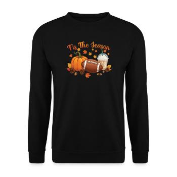 Tis The Season Fall Holiday Autumn Cheer - Unisex Sweatshirt - black - Front - Alina (178cm) & Michal (187cm)