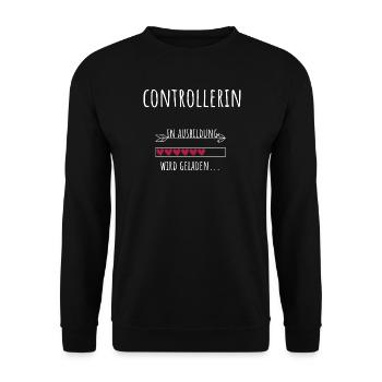 Controlling Studies Occupation Training Controller - Unisex Sweatshirt - black - Front - Alina (178cm) & Michal (187cm)