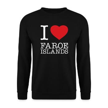i love Faroe Islands - Unisex Sweatshirt - black - Front - Alina (178cm) & Michal (187cm)