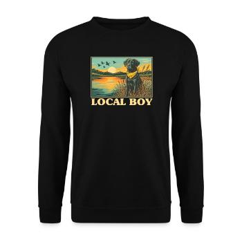 Local Boy Labrador Retriever Outdoor Hunting - Unisex Sweatshirt - black - Front - Alina (178cm) & Michal (187cm)