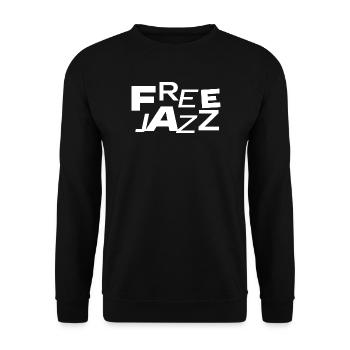 Free Jazz Bold Typography - Unisex Sweatshirt - black - Front - Alina (178cm) & Michal (187cm)