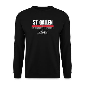 Saint-Gall - Sweat-shirt Unisexe - noir - Devant - Alina (178cm) & Michal (187cm)