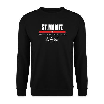 St. Moritz - Unisex Sweatshirt - black - Front - Alina (178cm) & Michal (187cm)