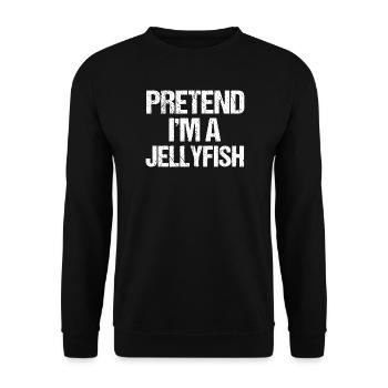 Faire semblant d’être une méduse Drôle de costume d’Halloween - Sweat-shirt Unisexe - noir - Devant - Alina (178cm) & Michal (187cm)