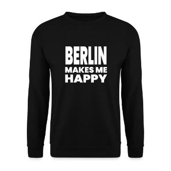 Berlin - Unisex Sweatshirt - black - Front - Alina (178cm) & Michal (187cm)