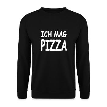 Pizza - Unisex Pullover - Schwarz - Vorne - Alina (178cm) & Michal (187cm)