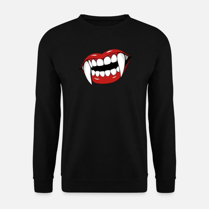 Vampire Lips Pop Art Halloween Party - Unisex Sweatshirt - black