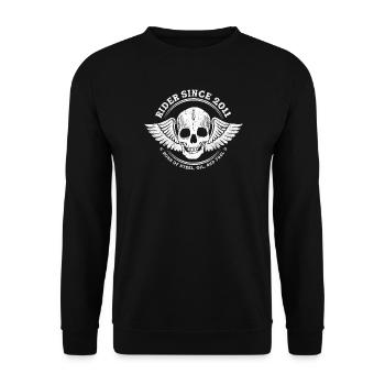 Cycliste depuis 2011 - Inspiré par la route - Sweat-shirt Unisexe - noir - Devant - Alina (178cm) & Michal (187cm)