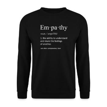 Empathy Definition Friendly Bestfriend Bestie - Unisex Sweatshirt - black - Front - Alina (178cm) & Michal (187cm)