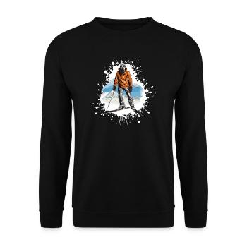 Great Dane Dog Ski Skiing Sports - Unisex Sweatshirt - black - Front - Alina (178cm) & Michal (187cm)