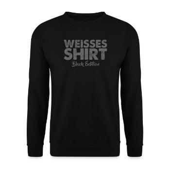 Chemise Blanche Édition Noire Drôle de Dicton - Sweat-shirt Unisexe - noir - Devant - Alina (178cm) & Michal (187cm)