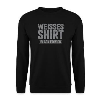 Chemise Blanche Édition Noire Drôle de Dicton - Sweat-shirt Unisexe - noir - Devant - Alina (178cm) & Michal (187cm)