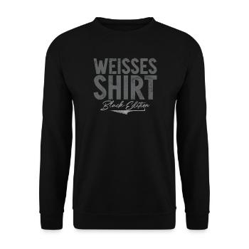 Chemise Blanche Édition Noire Drôle de Dicton - Sweat-shirt Unisexe - noir - Devant - Alina (178cm) & Michal (187cm)