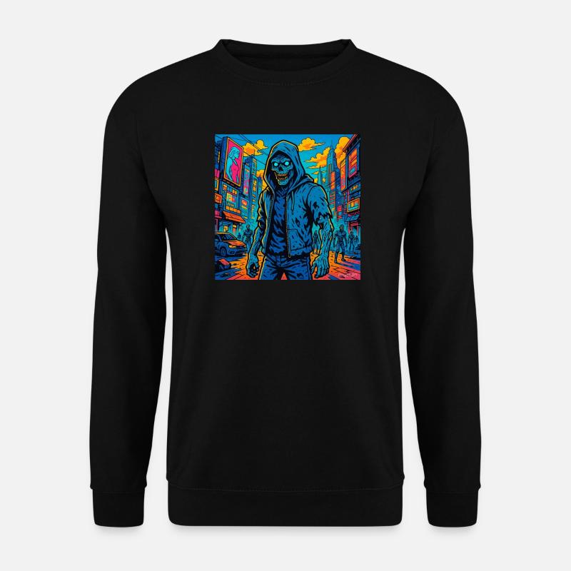 Nightfall Virus – Cyberpunk Zombie Rebellion - Unisex Pullover - Schwarz
