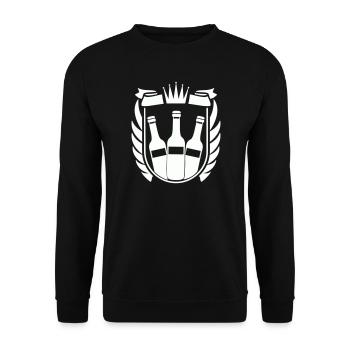 Bier Wappen - Unisex Pullover - Schwarz - Vorne - Alina (178cm) & Michal (187cm)