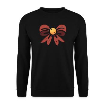 Cartoon Christmas bow illustration - Unisex Sweatshirt - black - Front - Alina (178cm) & Michal (187cm)