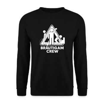 Junggesellenabschied Team Bräutigam Crew T-Shirt - Unisex Pullover - Schwarz - Vorne - Alina (178cm) & Michal (187cm)