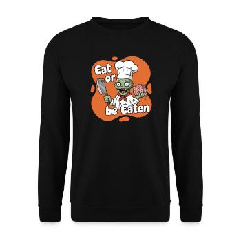 Cooking Zombie Eat or Be Eaten - Unisex Sweatshirt - black - Front - Alina (178cm) & Michal (187cm)