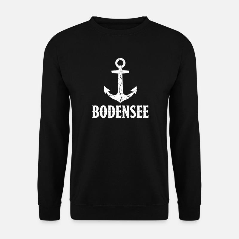 Anker Bodensee Urlaub Schiff - Unisex Pullover - Schwarz