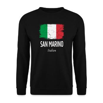 San Marino - Unisex Pullover - Schwarz - Vorne - Alina (178cm) & Michal (187cm)