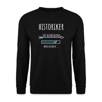 Student Occupation Education Historian - Unisex Sweatshirt - black - Front - Alina (178cm) & Michal (187cm)