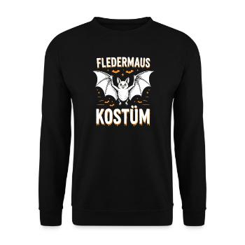 Bat Costume Halloween Carnival - Unisex Sweatshirt - black - Front - Alina (178cm) & Michal (187cm)